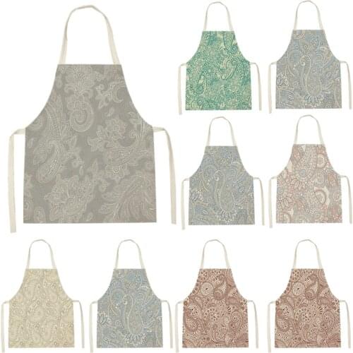 Apron Kids Apron Kitchen Household Item Plant Print Apron Adult Hair Apron 55-68cm Apron Custom Logo Kitchen Supplie Tablier