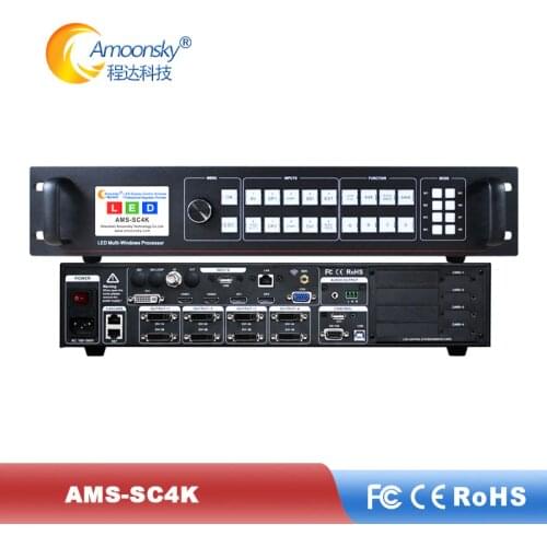 Flexible led displays use ams-sc4k led controller compare to led video processor vdwall for large outdoor led display screens