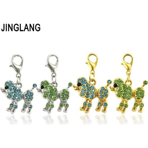 JINGLANG 50 Pieces Fashion Dog Zinc Alloy Meatl Charm Pendant For Jewelry Making Fit Handmade DIY Bracelet Necklace