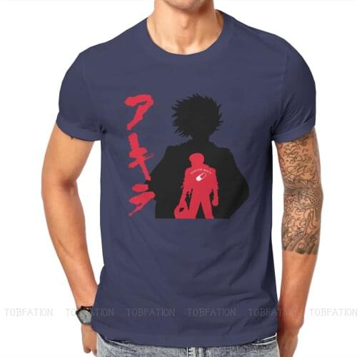 Classic Akira 80s Japanese Manga Film Tshirt Harajuku Punk T shirt Tops Homme Pure Cotton Oversized Tees Tops