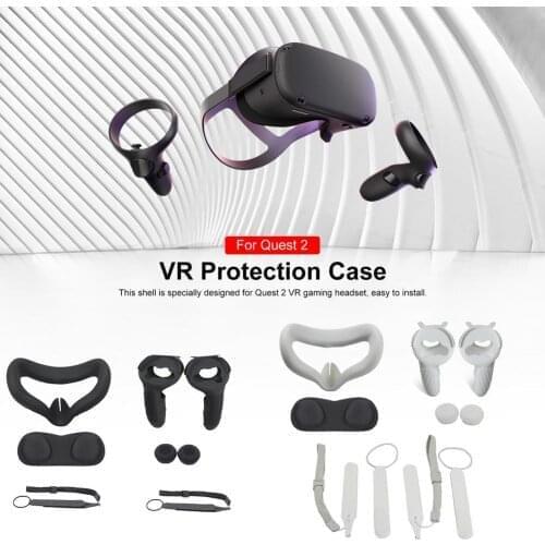 VR Accessorie Set Protective Cover For Oculus Quest 2 VR Touch Controller With Knuckle Strap Handle Grip For Oculus Quest2 Hot