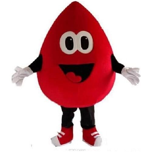 Hot sale red blood drop mascot costume cartoon character fancy dress EMS free shipping