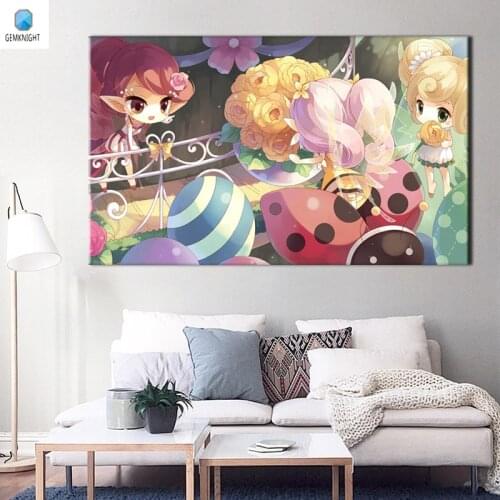 Diy oil painting Narcissus animation digital paint by numbers drawing practice for kids coloring by numbers home decor