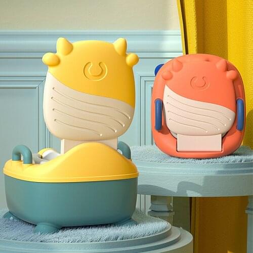 New Calf Baby Potty Training Toilet Seat Comfortable Backrest Cartoon Pots Portable Baby Pot For Children Potty Toilet