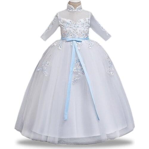 3-10T Girls Dress For Wedding Party Princess White Dresses Baby Kids Halloween Christmas Costume Childrens New Year Eve Clothes