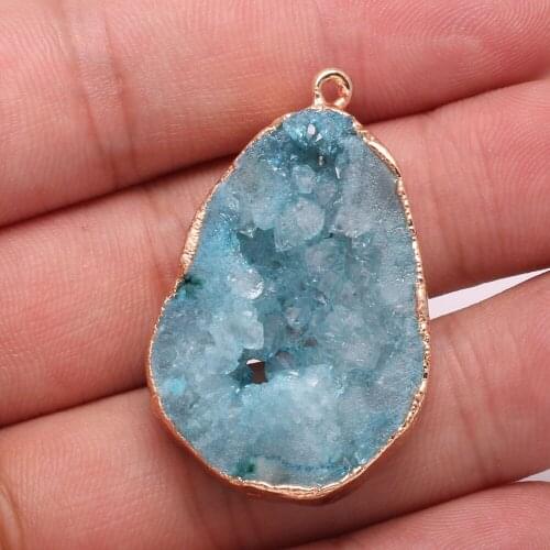 Fine Natural Stone irregular Shape Semi-precious Pendant Charms for Women Jewelry Making DIY Necklace Bracelet