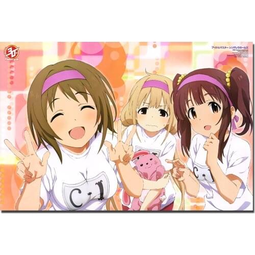 The Idolmaster Cinderella Girls Anime Poster Canvas Cloth Fabric Print Painting for Home Decor Wall Art Picture