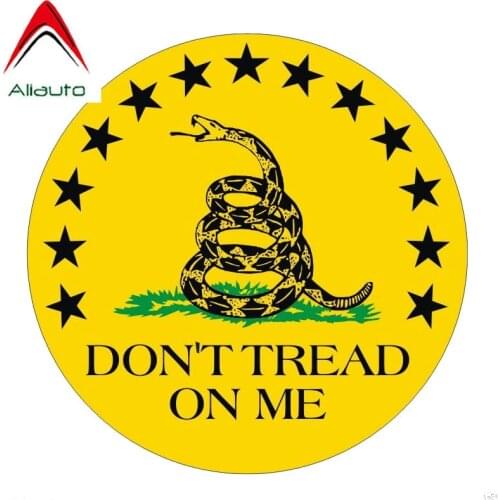 Aliauto Warning Car Sticker Dont Tread on Me Snake Funny PVC Personality Decal for Motorcycle Honda Toyota Renault Kia,15cm*15cm