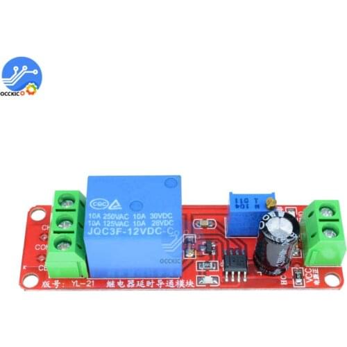 NE555 DC12V Relay Timer Control Switch Delay Relay Module Pulse Generation Duty Cycle 0-10S Adjustable