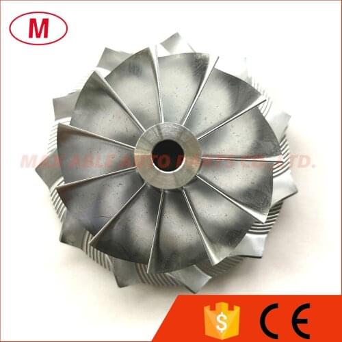 RHF55-OE 48.62/65.00mm 11+0 blades Turbo Billet compressor wheel/Aluminum 2618/Milling wheel for VIET Turbocharger Cartridge