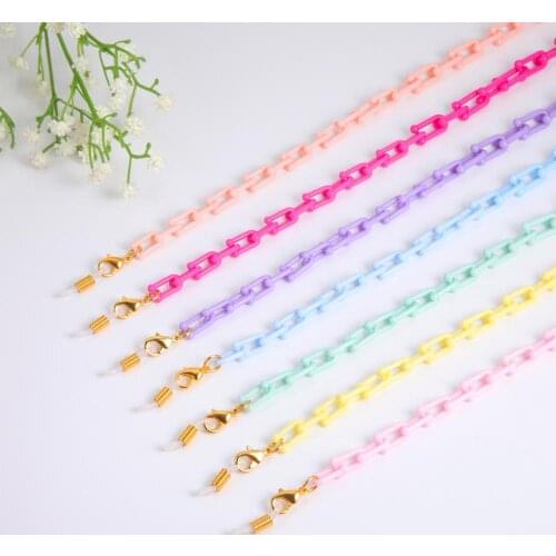 Teamer Fashion Colorful Acrylic Face Mask Chain Lanyard for Children Girl Boy Sunglasses Glasses Chain Neck Strap Holder Kids