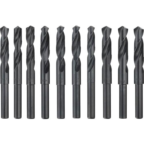 High Speed Steel Black Oxide Reduced Shank Drill Bit with 1/2 inch Shank Twist Drill Bit