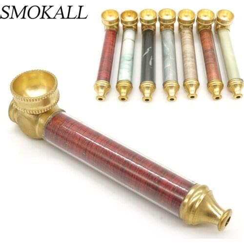 1Pcs Smoking Pipe Metal Pipes Tobacco Smoke Herb Tube Cigarette Accessories Removable Hookah Gift For Men Mini Crusher