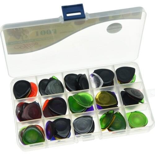 100pcs Alice Guitar Bass Large Durable Clear Picks Assorted Colors and 3 Thickness 1.0/2.0/3.0mm