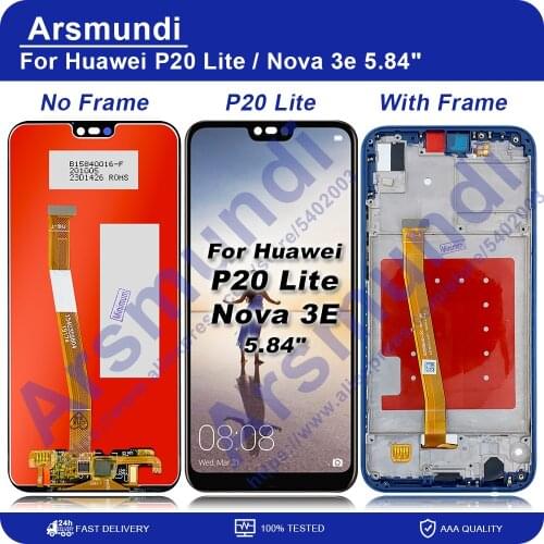 For Huawei P20 Lite ANE-LX1 ANE-LX3 / Nova 3E 5.84" LCD Display Touch Screen Digitizer Assembly With Frame Replacement LCDs