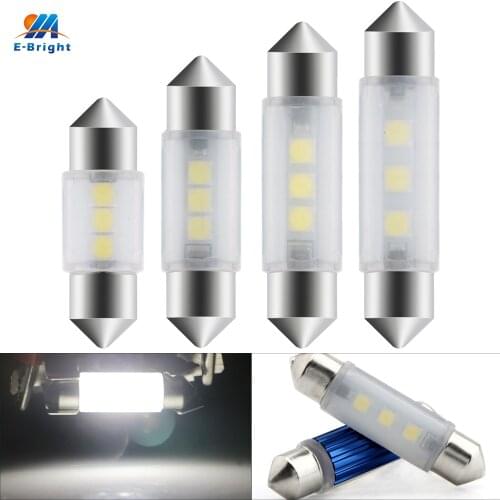 10PCS C5W LED Interior Bulbs 31mm 36mm 39mm 41mm 211 Dome Map Lights 3030 For Car Courtesy Lamps Trunk Light 3SMD DE3175 DE3425