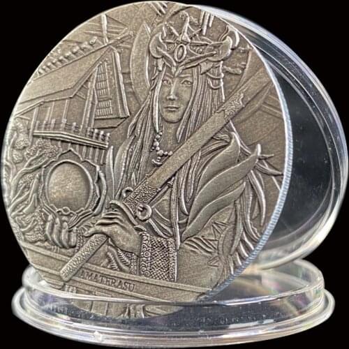 Amaterasu Commemorative Bronze Coins Elizabeth II Collectibles Gifts Non-Currency