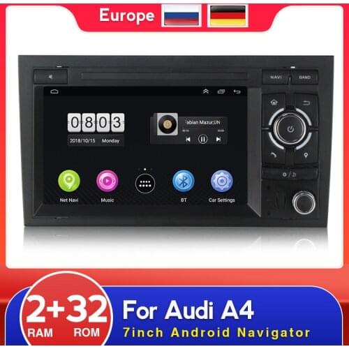 Android 2GB+32GB Car Radio Multimedia Player GPS for Audi A4 B6 B7 S4 B7 B6 RS4 Seat Exeo 2002-2008 RS4 B7 FM 2 Din DVD Player