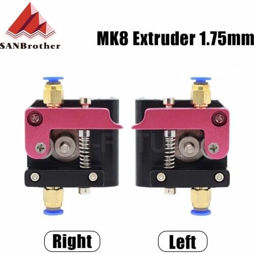 3D Printer Parts Makerbot MK8 Full Metal Aluminum Alloy Bowden Extruder 1.75MM with NEMA 17 L Bracket Mount