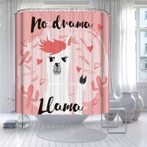 Children Animal Bathtub Decoration Cute Pony Baby Sheep High Quality Luxury Shower Curtain Waterproof and Mildew Proof with Hook