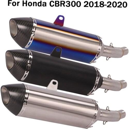 For Honda CBR300 2018-2020 Exhaust Muffler Tail Pipe 51mm Slip On Middle Tube Connect Link Pipe Motorcycle