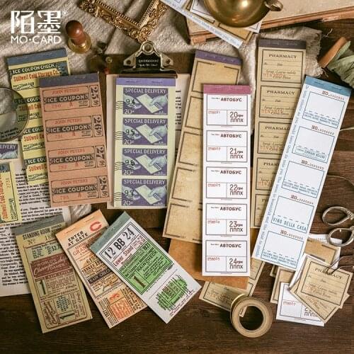 30 sheets Retro Antique bill series Memo Pad Message Notes Decorative Vintage Notepad Note paper Memo Stationery Office Supplies