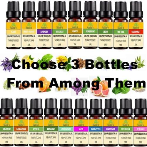 Orange Tea Tree Essential Oils 10ML Diffuser Aroma Oil Eucalyptus Vanilla Bergamot Lemongrass Rosemary Chamomile Oil