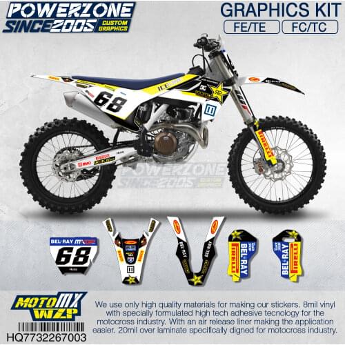 Customized Team Graphics Backgrounds Decals Custom Stickers Kit For Husqvarna 2016-18 TC FC TX FX FS 2017-19 TE FE 125-450c 703