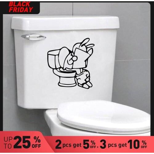Exquisite Toilet Wall Sticker Pvc Wall Stickers Modern Fashion Wallsticker Home Decor Bathrooms Decorative Sticker Waterproof