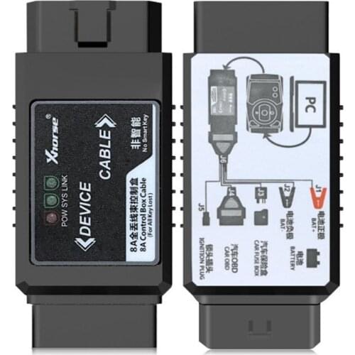 Xhorse 8A Control Box Cable Non-Smart Key for All Key Lost Support VVDI2 and VVDI Key Tool Max+ Mini OBD Tool