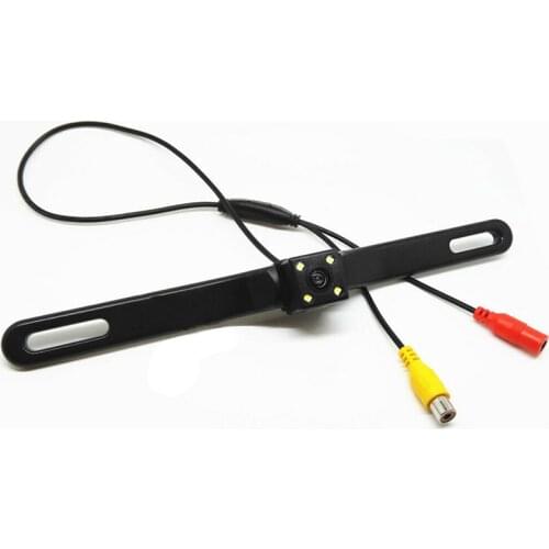 4LED Car Waterproof Rear View Reverse Backup Parking Camera License Plate Night Vision 80° CMOS
