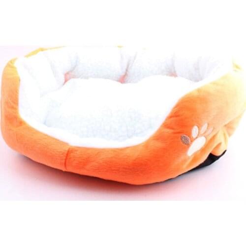 Bow Pet Bed Warm Pet Bed For Small Medium Dog Soft Pet Bed For Dog House Soft Fleece Nest Dog Baskets Mat Autumn Winter Kennel