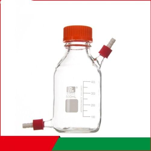 Laboratory High Quality Sansi High Borosilicate Bio-feeding Bottle Feeding Bottle Sampling Bottle 100 250 500ml Blue Cap