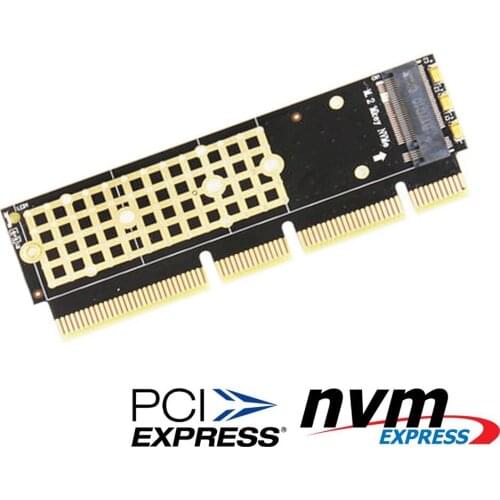 M.2 NGFF NVMe SSD to PCI-E 3.0 X4 X8 X16 Adapter M2 NGFF Key M PCI Express Extender Card Heat Sink Radiator for 1U 2U Servers PC