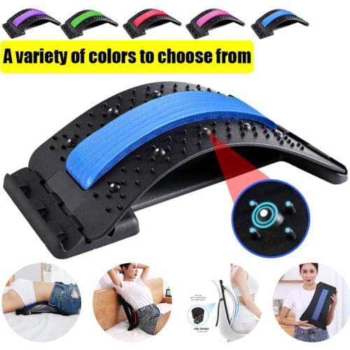 Magnetic Back Stretcher Lumbar Spine Traction Massage Back Pain Support Pressure Therapy Back Massager Full Body Massage