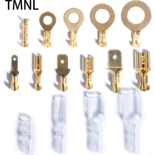 Copper Cable crimping plug Electrical Crimp Terminals Female Male Spade Diy No-Insulated Wire Connectors Ring Lugs Non-insulated