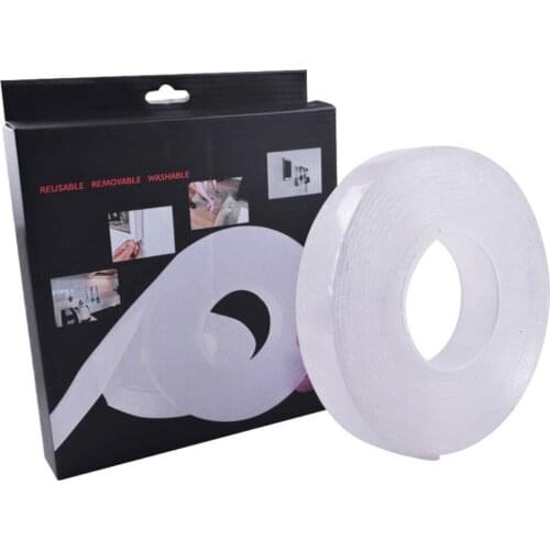 1M Reusable Double-Sided Tape Anti-Slip Traceless Nano Sticky Tape Kitchen Sink Waterproof Strong Self-adhesive Transparent Tape