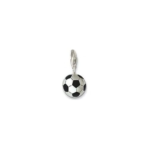 Fashion Black & White Football Diy Charms Fit Bracelets & Necklace Making Jewelry For Women Breloque SCH0417