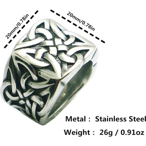 Newest Men Boy 316L Stainless Steel Cool Viking Vintage Ring For Gift