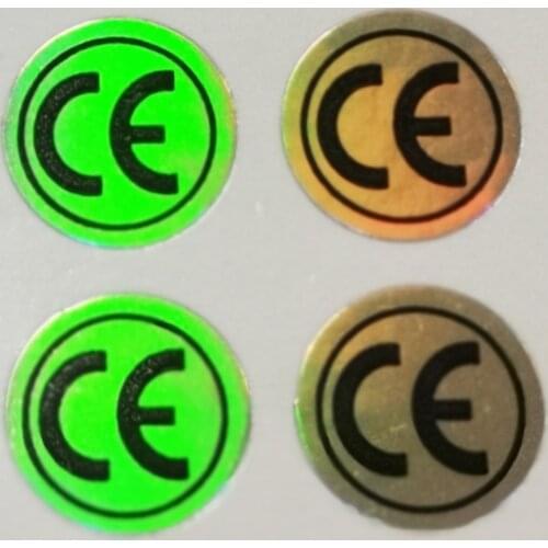 2000pcs/lot 10mm Hologram shining CE sign Self-adhesive hologram label sticker Item No.FA01
