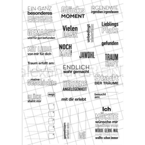 German Clear Stamp Seal DIY Scrapbooking photo Album Decorative Clear Stamp C0671