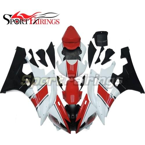Fairings For Yamaha YZF-R6 YZF600 R6 06 07 2006 2007 ABS Plastic Bodywork Red White Pearl Motorcycle Fairing Kit Cowling Covers
