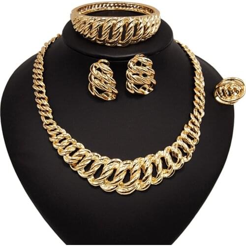 Wholesale Dubai XXOO Jewelry Sets for Women I love YOU Necklace AfricanElephant Shape Nigerian Bridal Wedding Jewelry set