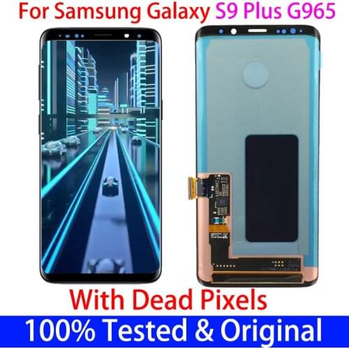 Original S9 Plus Display For SAMSUNG Galaxy S9+ S9plus G965 G965F With a point LCD and Touch Screen Digitizer With Frame Part