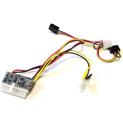 PCI-E 6pin Female Input DC-ATX 160-250W 24pin Power Supply Module Switch Pico PSU Car Auto Mini ITX High DC-ATX power Module