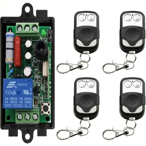 AC 220 V 1 CH Channel 1CH Mini Wireless RF Remote Control Light Switch 10A Relay Output Radio Receiver Module +Transmitter