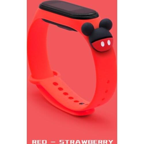 For Mi Band 6 5 4 3 Strap Doll Patch Silicone Strap Smart Bracelet Belt Cute Replacement For XiaoMi band 6 5 4 3 Strap Wristband