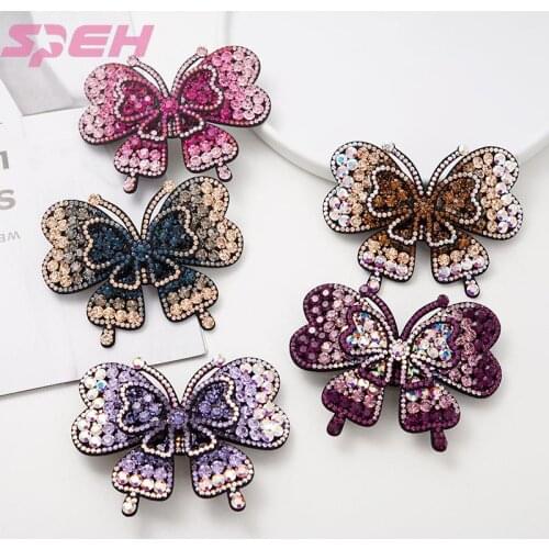 Sexy fashion diamond ponytail clip Korean exaggerated lady clip small fresh bow hair accessories