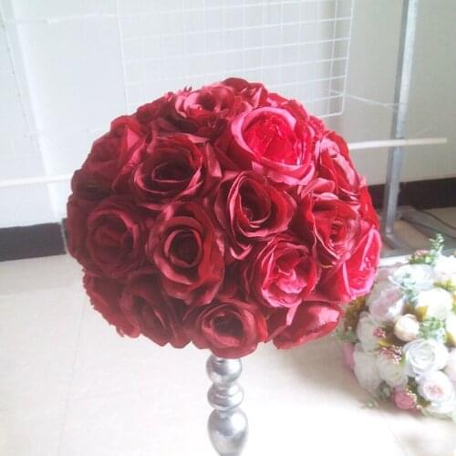 SPR wine red wedding table centerpiece flower ball artificial rose 10pcs/lot flower arrangment arch flower for event occasion