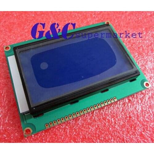 ST7920 128x64 Graphic LCD Blue Backlight for EasyPIC5 HIGH QUALITY QC12864B